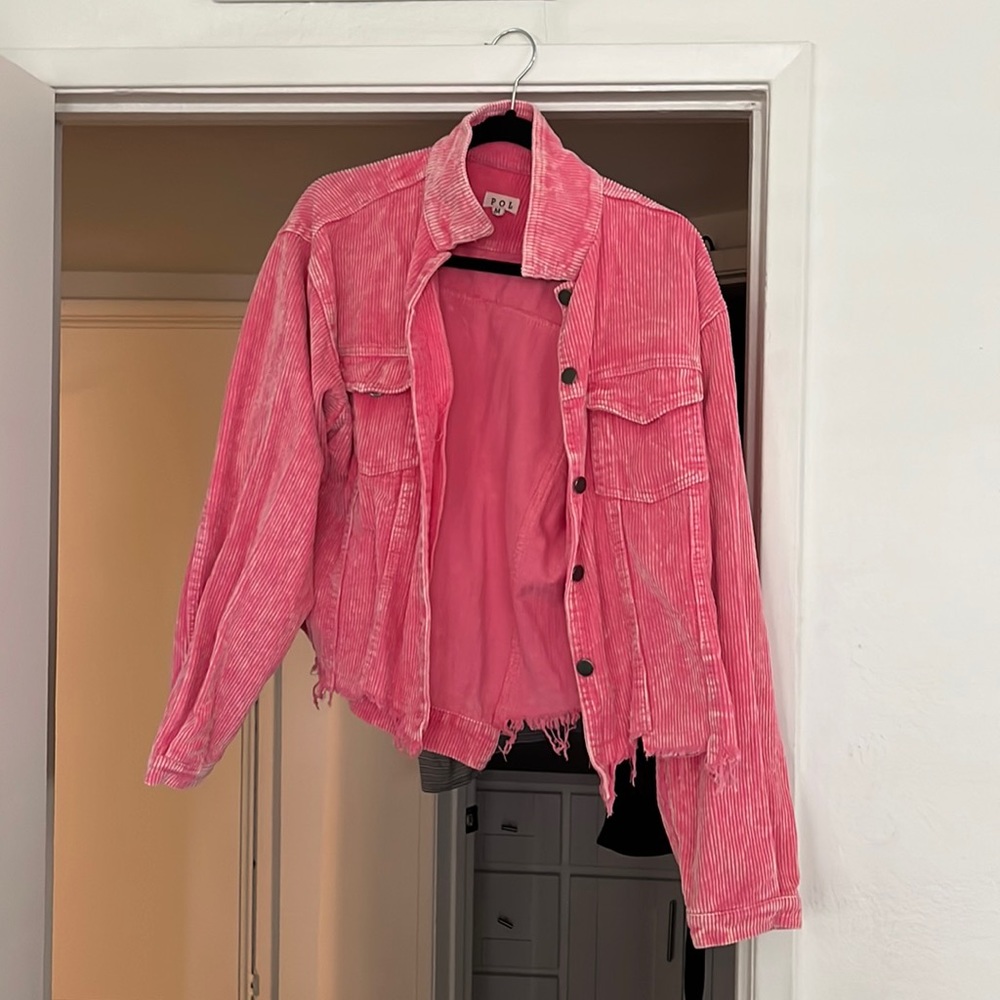 Hot pink corduroy jacket